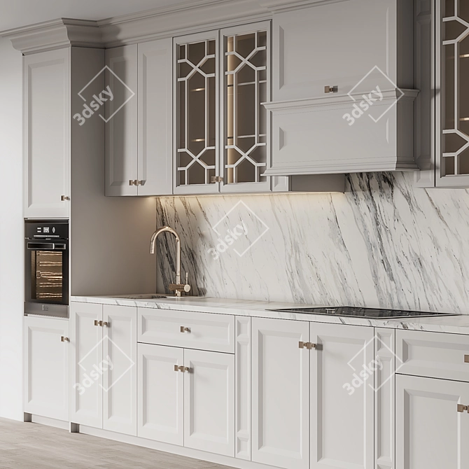 Modern Kitchen 3D Model 3D model image 6