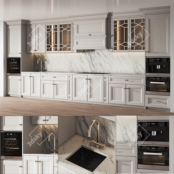 Modern Kitchen 3D Model 3D model image 12