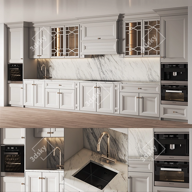 Modern Kitchen 3D Model 3D model image 19