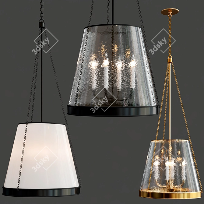 Elegant Reese Pendant Light 3D model image 2