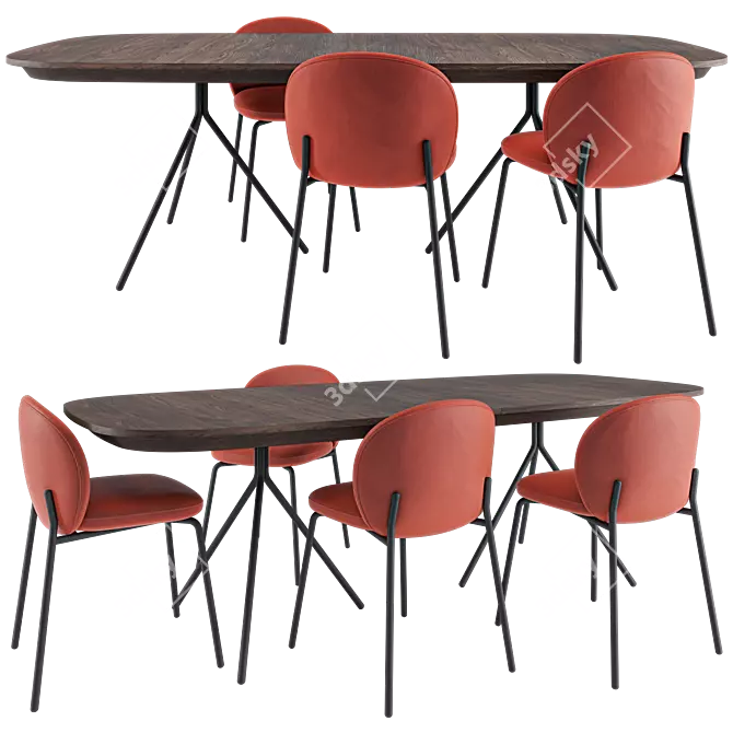 Modern Dining Set: Ottawa & Princeton 3D model image 1
