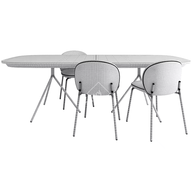 Modern Dining Set: Ottawa & Princeton 3D model image 7