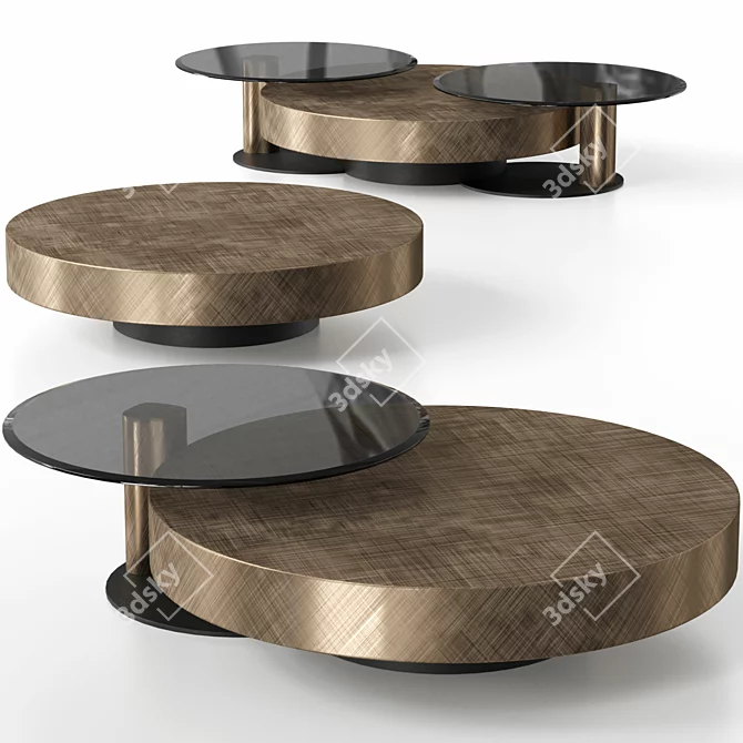 Customizable Modern Arena Tables 3D model image 1