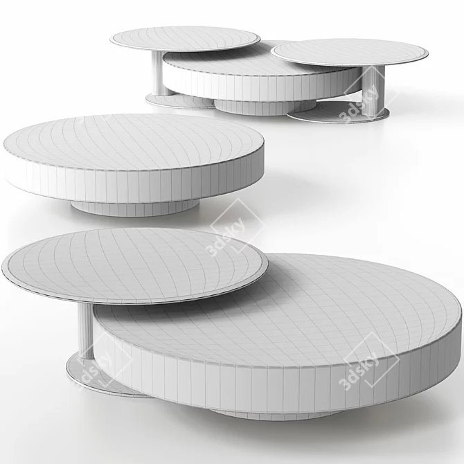 Customizable Modern Arena Tables 3D model image 6