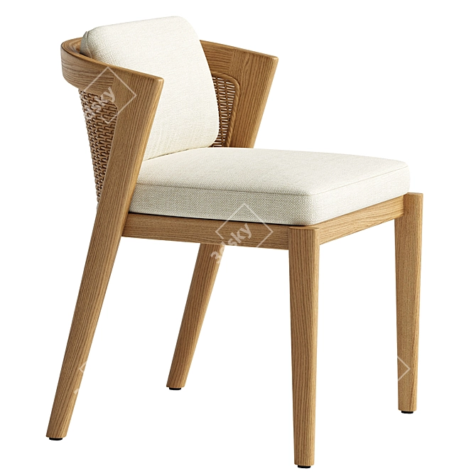 Elegant Malta Dining Chairs Set 3D model image 3