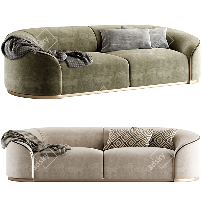 Elegant Rugiano Pierre Sofa 3D model image 3