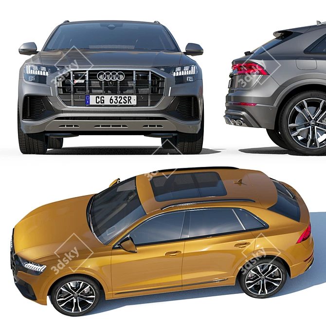 High-detail AUDI SQ8 3D Model 3D model image 3