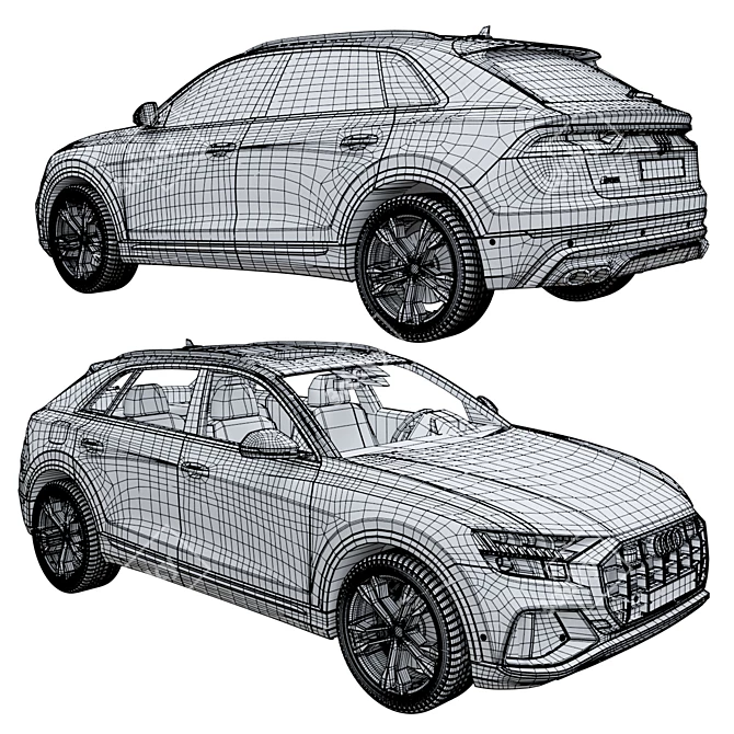 High-detail AUDI SQ8 3D Model 3D model image 7