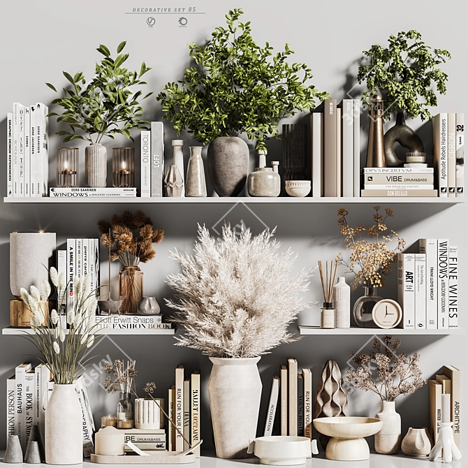 Elegance Decor Set 85 3D model image 2