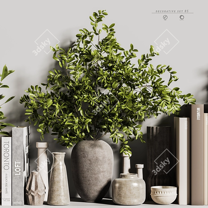 Elegance Decor Set 85 3D model image 5