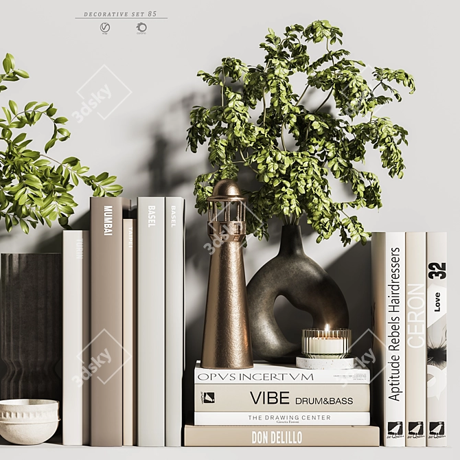 Elegance Decor Set 85 3D model image 7