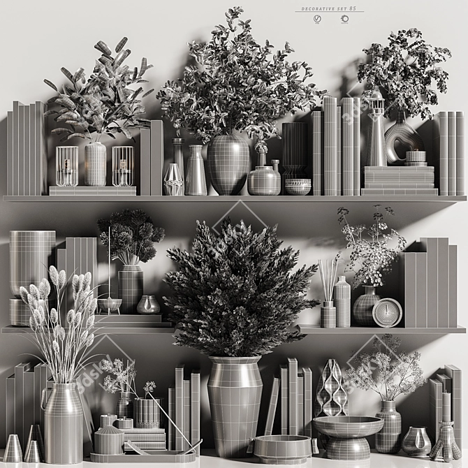 Elegance Decor Set 85 3D model image 8