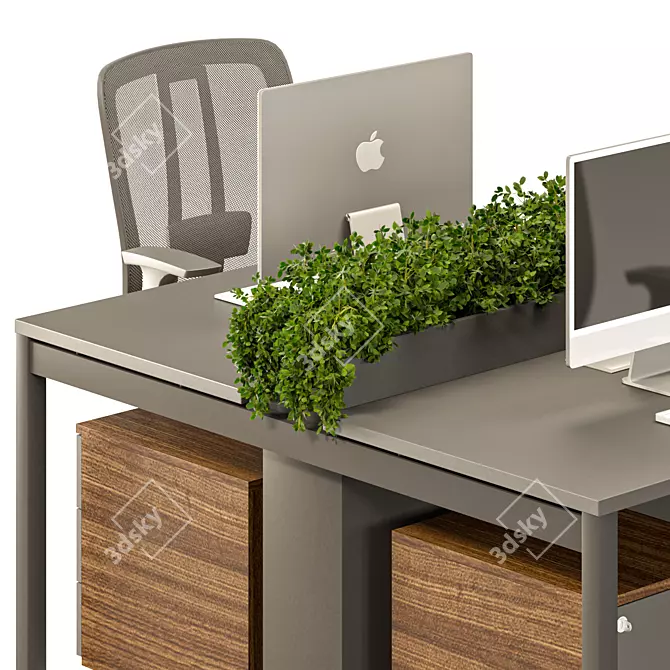 Modern Office Furniture Set No.4 3D model image 3