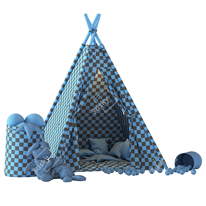 Kids Play Tent 2016 Version 3D model image 7