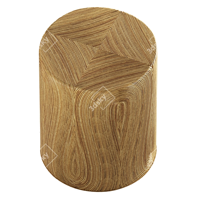 Natural Wood Arteriors End Table 3D model image 4