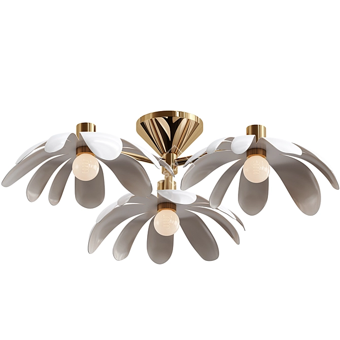 Modern Twiggy Semi-Flush Light 3D model image 1