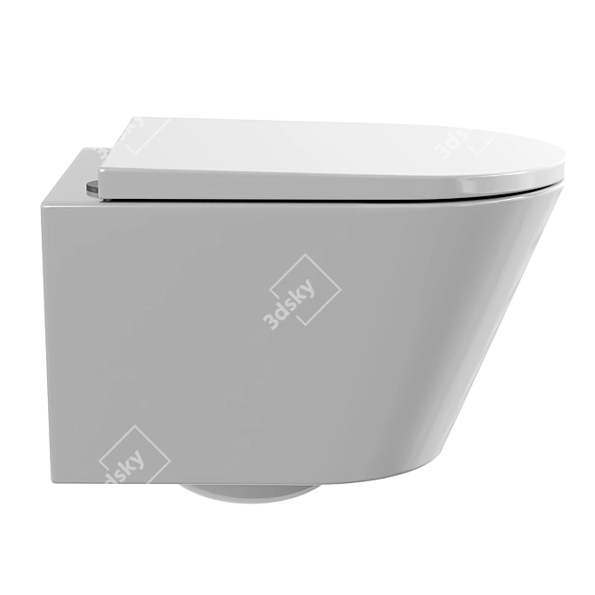 AM.PM Sense Wall-Hung Toilet 3D model image 2