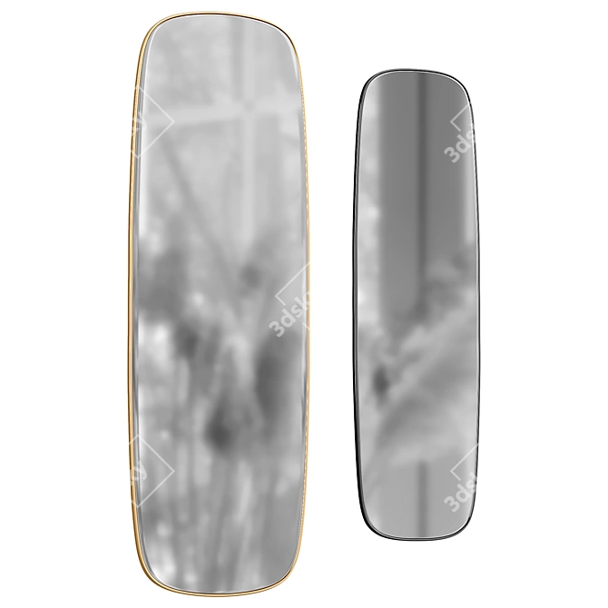 Chic Metal Wall Mirror Alyson 3D model image 1