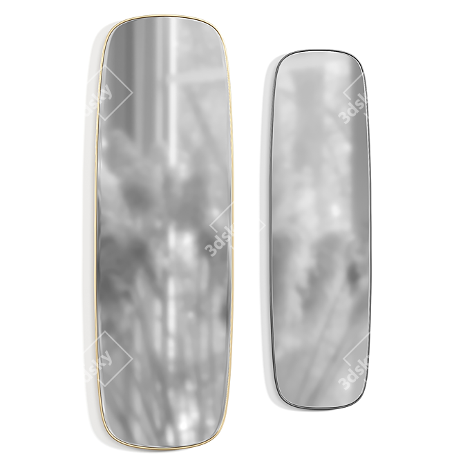 Chic Metal Wall Mirror Alyson 3D model image 2