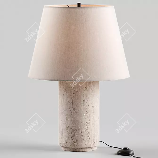 King Travertine Table Lamp, 2014 3D model image 1