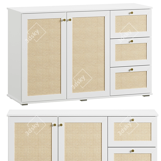 Alvis 1 Furniture Set White 3D model image 2