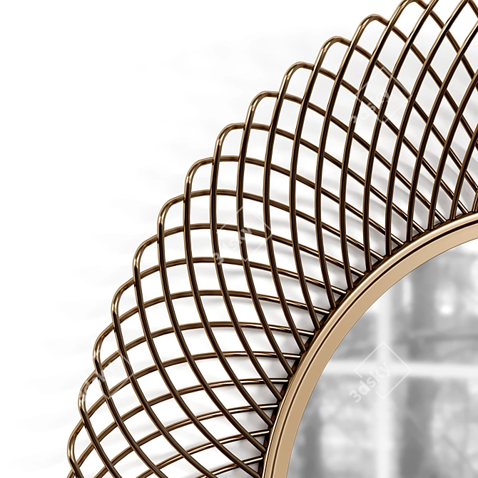 Chic Round Juicy Mirror 3D model image 2