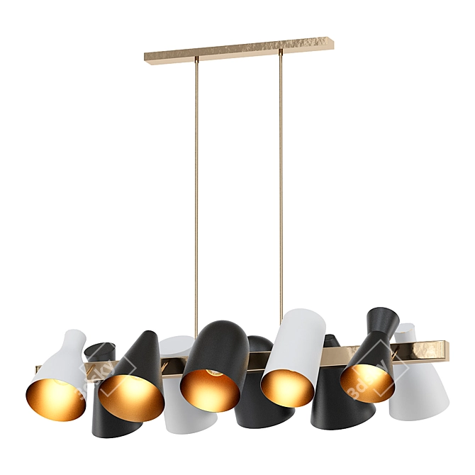 Sleek Modern Jordaan Suspension Lamp 3D model image 1