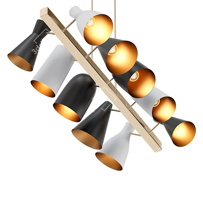 Sleek Modern Jordaan Suspension Lamp 3D model image 2