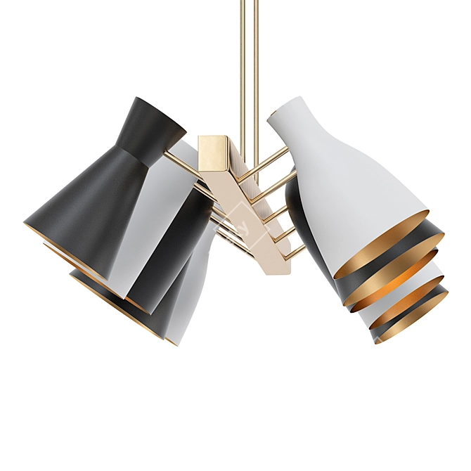 Sleek Modern Jordaan Suspension Lamp 3D model image 3