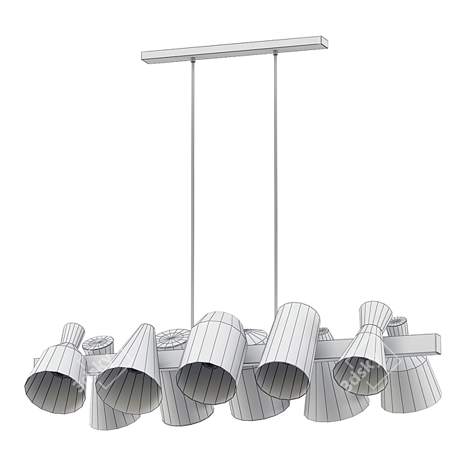 Sleek Modern Jordaan Suspension Lamp 3D model image 4