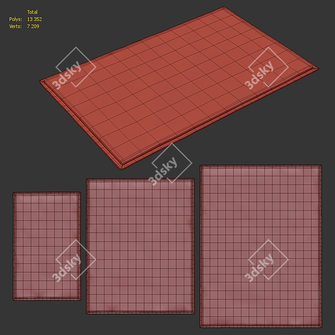 Studioilse Tufted Rug Set 3D model image 11