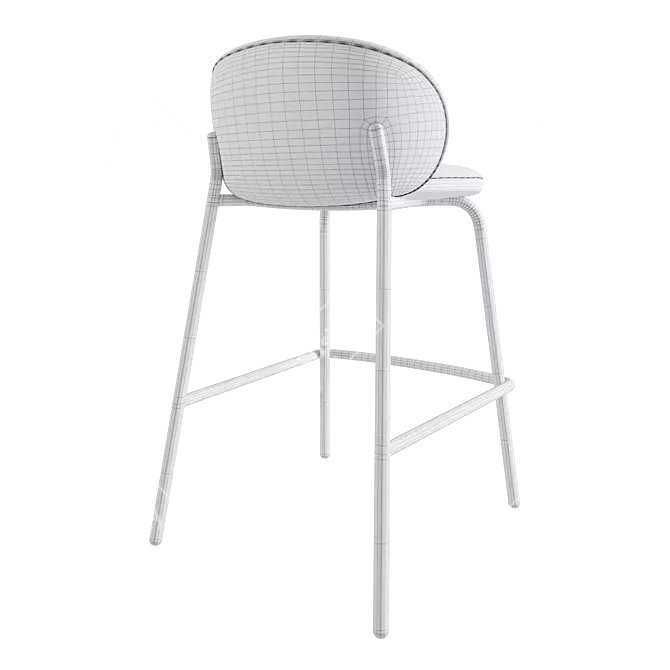 Modern Corona Princeton Barstool Model 3D model image 5