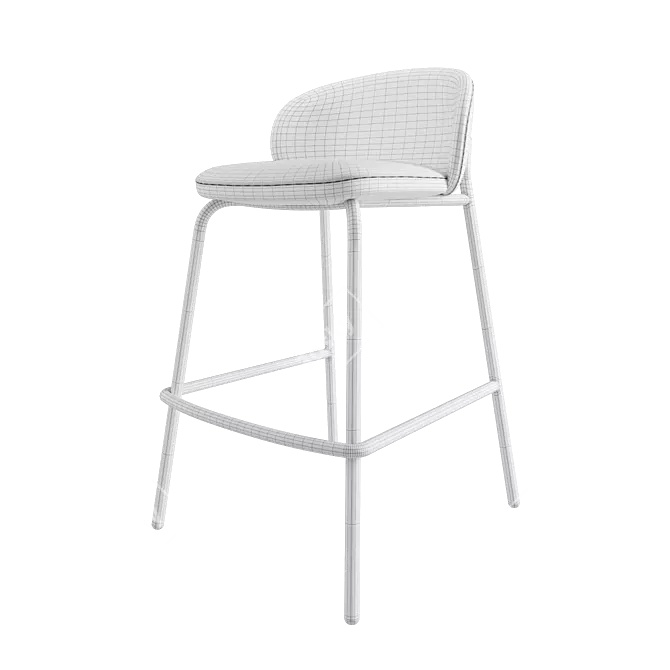 Modern Corona Princeton Barstool Model 3D model image 6