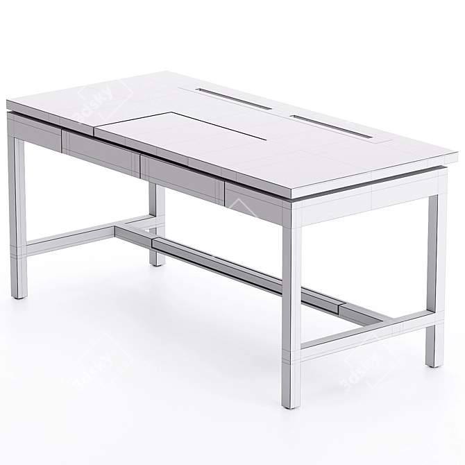 Sleek ST JOHNES JNL Desk 3D model image 5