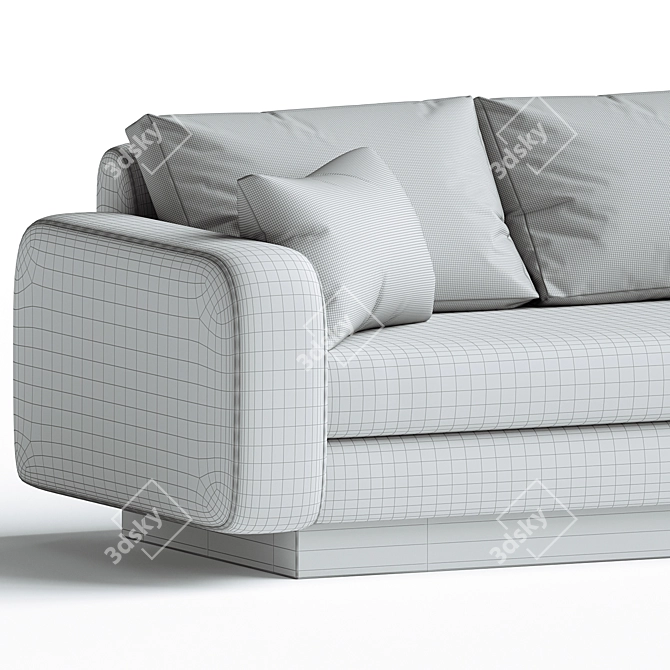 Sleek Modern Mesa Sofa 3D model image 3