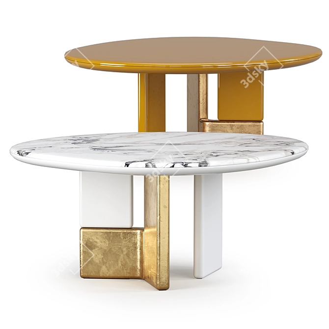 Sleek OVOO Table in CoronaPhysicalMtl 3D model image 1