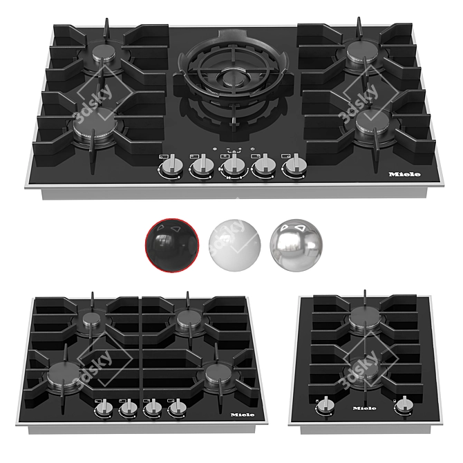 High-End Miele Gas Hobs 3D model image 1