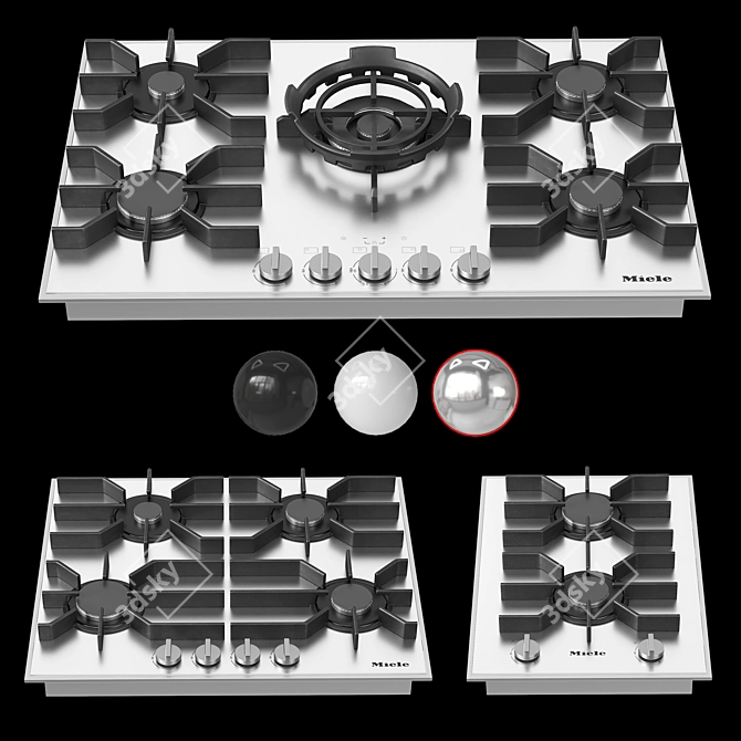 High-End Miele Gas Hobs 3D model image 3