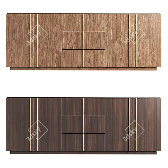 Elegant Macau Sideboard in Millimeters 3D model image 2