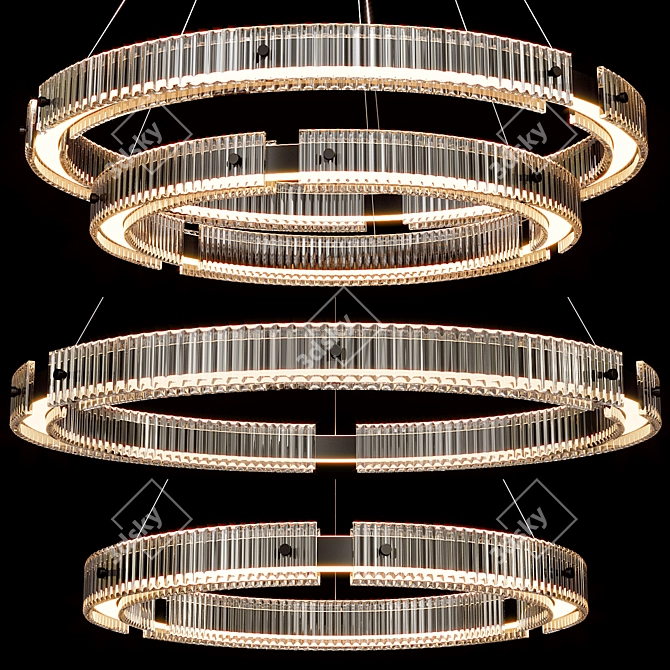 Modern Jackson LED Chandelier 3D model image 1