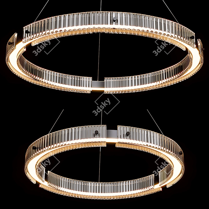 Modern Jackson LED Chandelier 3D model image 2