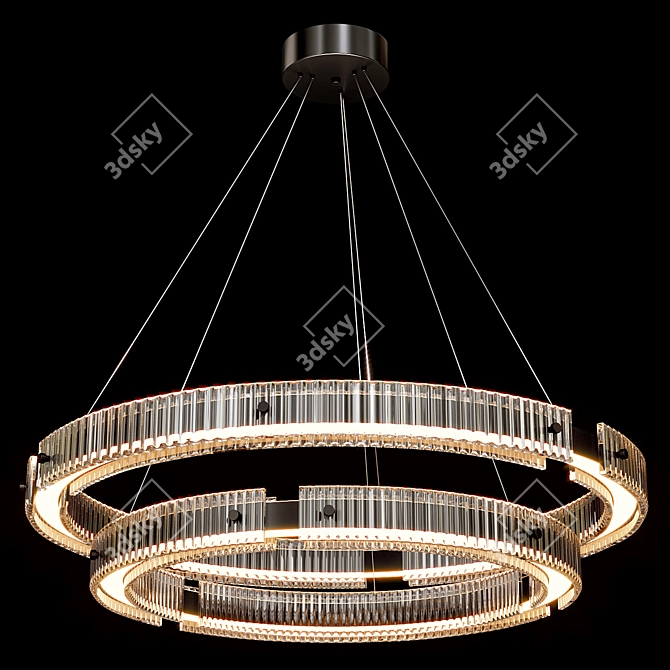 Modern Jackson LED Chandelier 3D model image 3