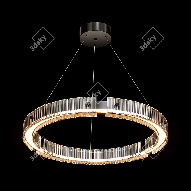 Modern Jackson LED Chandelier 3D model image 5