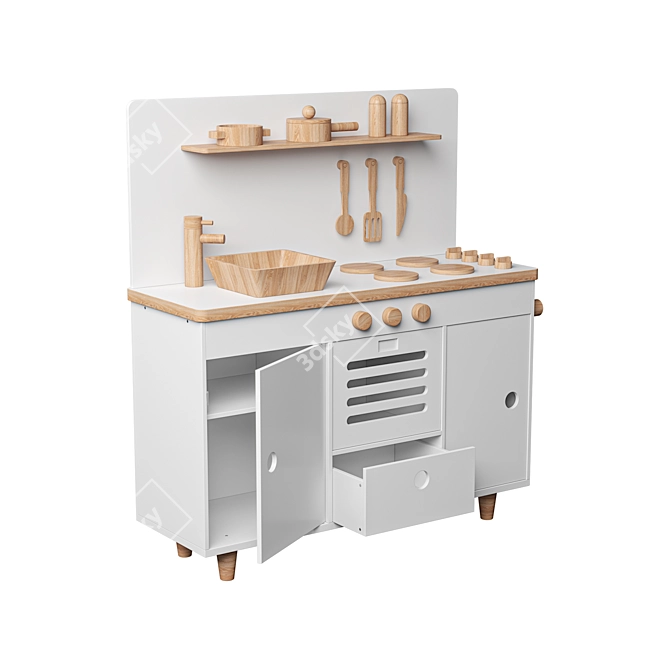 Mini Chef Play Kitchen Set 3D model image 2