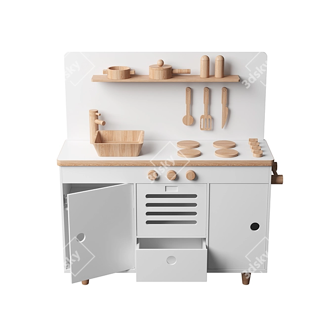 Mini Chef Play Kitchen Set 3D model image 4