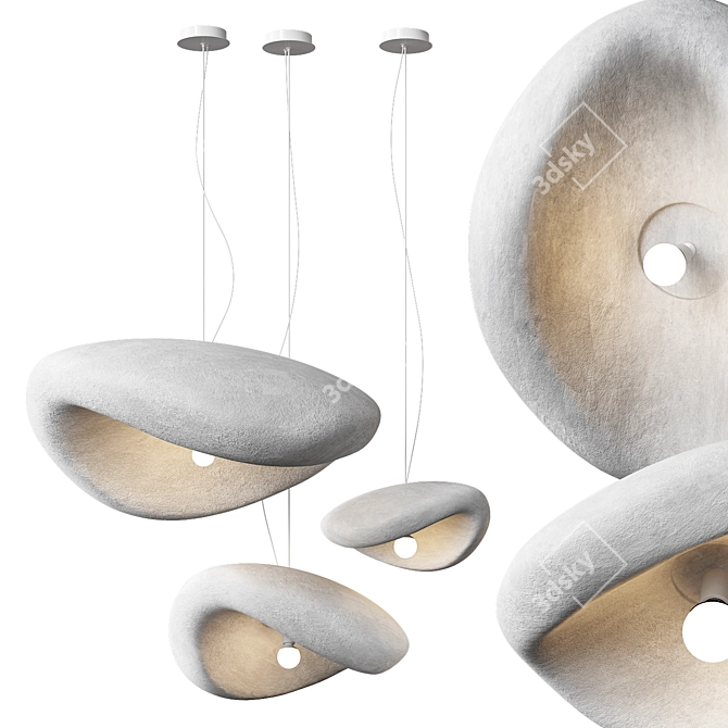 Japanese Wabi Sabi Pendant Lights 3D model image 2
