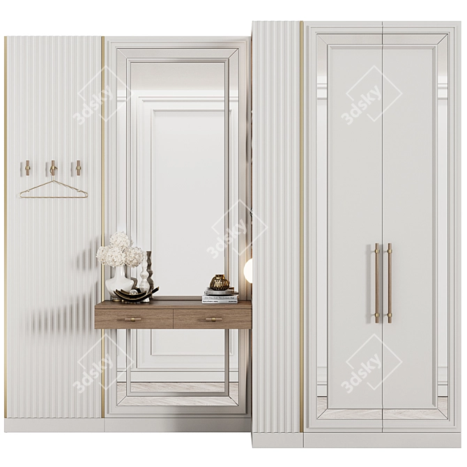 Neo-Classical Modular Hallway Set 3D model image 2