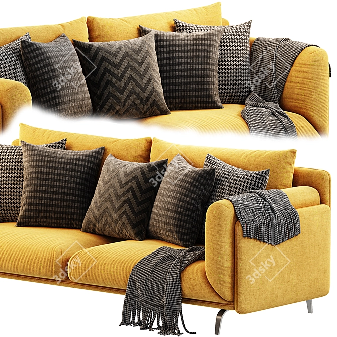 Modern Arflex Faubourg Sofa 3D model image 2