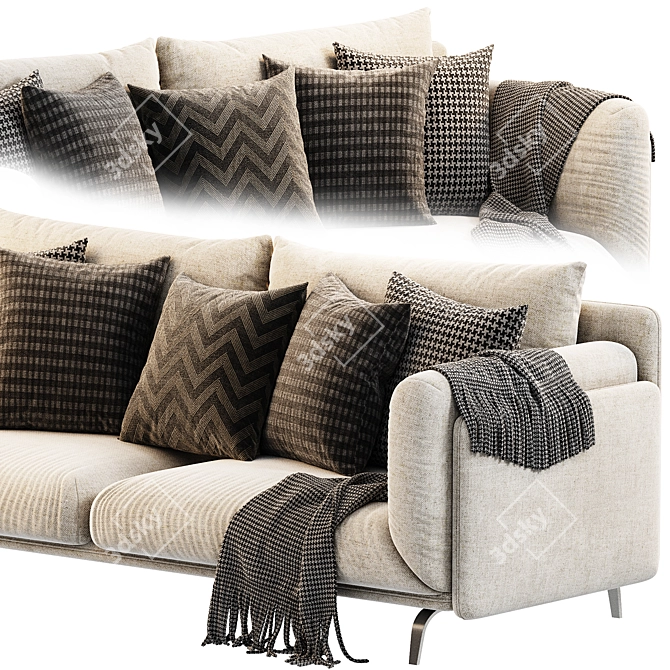 Modern Arflex Faubourg Sofa 3D model image 3