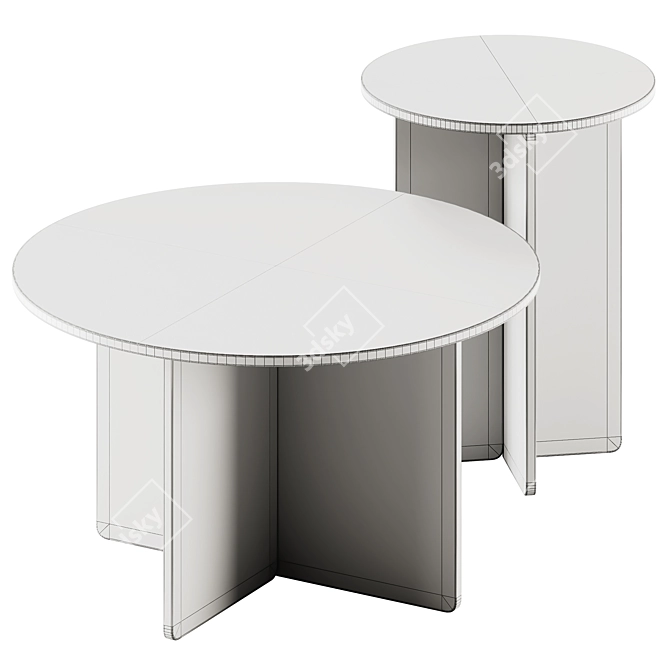 Pastill Iris Glass Tables Set 3D model image 7